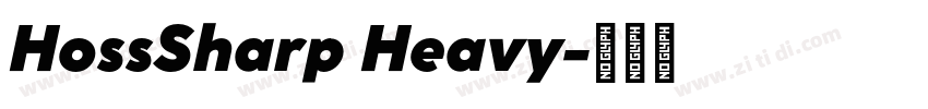 HossSharp Heavy字体转换
